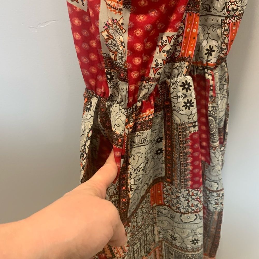 NWT Everly Multi print crisscross back dress with pockets - Picture 3 of 13